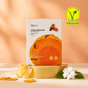Mascarilla Facial de Tencel con Cúrcuma de 4 Especies JEJUON, K-Beauty Coreana, Iluminadora, Hidratante, Antioxidante, Calmante, para Piel Sensible - Product Image 3