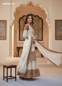 ชุดพรีเมียมสุดหรู ดีไซน์สวยงาม ผ้าจอร์เจตต์ปักลายประณีต พร้อมเสื้อท่อนบน แพลล่า และผ้าคลุมไหล่ สไตล์ชาติพันธุ์ - Product Image 5