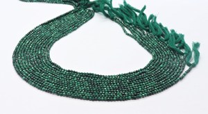 ลูกปัดมาลาไคต์สีเขียวธรรมชาติทรงกลมเหลี่ยมเพชรพลอยขนาด 2 มม. ลูกปัดพลอยมาลาไคต์ขนาด 13 นิ้ว ร้อยเป็นเส้นสำหรับทำเครื่องประดับ - Product Image 2