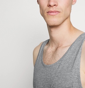 Custom OEM Front Pocket Drop Armhole Oversized Singlets Casual Wear <b>Vest</b> Bodybuilding Print <b>Muscle</b> <b>Men</b> Tank Top - Product Image 3