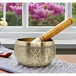 Bol chantant en métal artisanal pour la méditation, la thérapie, le yoga, la pleine conscience, la relaxation, la guérison spirituelle - Product Image 2