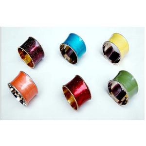 Anneau de serviette en métal plaqué or émaillé blanc, moderne, écologique, de luxe, avec bord perlé, décoratif pour mariage, hôtel, banquet, décoration de table - Product Image 4