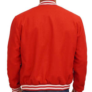 Veste Letterman pour homme, design uni, style minimaliste, couleur unie - Product Image 2