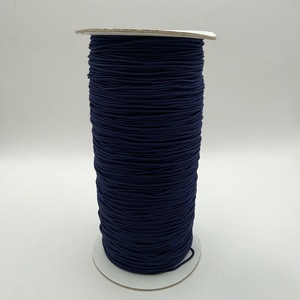 Cordon élastique tressé bleu foncé n°22, 1,2 mm, 288 yards, 100 % nylon haute ténacité, écologique, pour textile de maison - Product Image 1