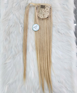 16-30 Inches for Curly Straight Loose Deep Wave Ponytail <b>Wrap</b> Clip Hair Extensions Natural <b>Black</b> Blonde 100% Virgin Remy Human - Product Image 2