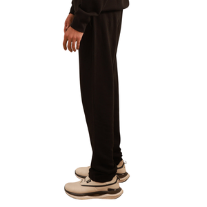 Pantalon Homme en Toile Polaire Coupe Droite Épaisse avec Taille Élastique et Cordon de Serrage Imperméable Confortable pour Tenue Quotidienne Formelle - Product Image 3