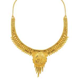 Wholesale 14K 18K 24K Dye Gold Filled Short Fashion Necklaces, Traditional Design Jewelry Set, Brass Dye Gold Dubai Jewelry Set. - Product Image 4