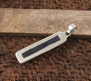 ขายส่งจี้รูปสี่เหลี่ยมผืนผ้าพลอยสีน้ำเงินธรรมชาติ เงินแท้ 925 ผู้ผลิตเครื่องประดับพลอยสีน้ำเงิน ราคาส่งจากโรงงานโดยตรง - Product Image 6