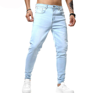 Jeans de Mezclilla de Algodón Orgánico de Alta Calidad al por Mayor para Hombre, Acabado Lavado, Cintura Alta, Corte Recto, Pantalones Casuales de Otoño/Invierno - Product Image 2