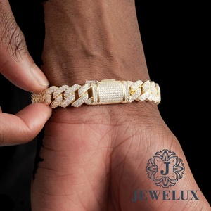 Pulsera de Tenis de Moissanita de Alta Calidad para Unisex con Piedras de Alto Brillo, Bañada en Plata, Precio Mayorista Competitivo para Exportación - Product Image 1