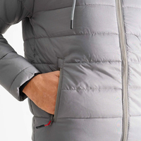 Dernier modèle de veste matelassée en toile pour homme, hiver, écologique, respirante, à capuche, chaude, épaisse, avec logo personnalisé