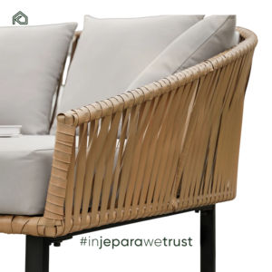 Canapé d'extérieur personnalisé moderne en teck imperméable, idéal pour patio, salle à manger, chambre ou hôtel, fabriqué en Indonésie - Product Image 4