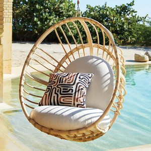 High quality furniture for patio <b>garden</b> rattan <b>hanging</b> lounge chair egg shape basket swing chairs - Product Image 1