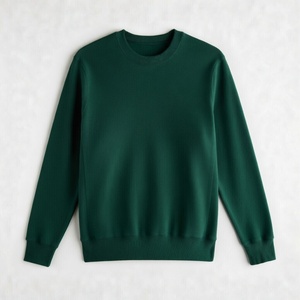 Suéter de Cuello Redondo para Hombre, Algodón Orgánico, Jersey Masculino de Color Sólido, Suéteres de Punto Acanalado - Product Image 2