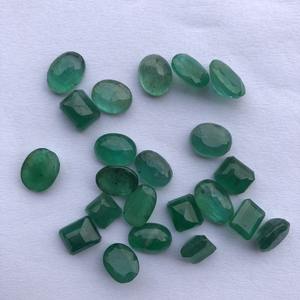 Esmeraldas verdes naturales de Zambia, facetadas, sueltas, de formas mixtas, para la fabricación de joyas, suministro al por mayor. - Product Image 2