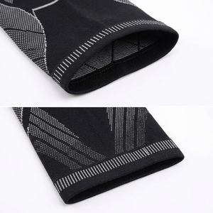 Genouillère de compression personnalisable avec logo, en nylon souple, respirant et fin, antidérapante, idéale pour la gym et l'exercice - Product Image 5