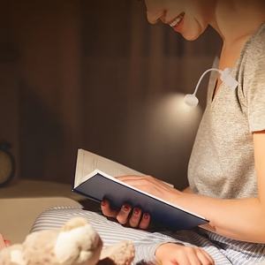 Lampe de lecture LED <span class=keywords><strong>à</strong></span> <span class=keywords><strong>clipser</strong></span>, rechargeable par USB, col de cygne flexible pour <span class=keywords><strong>liseuse</strong></span> électronique et éclairage de chevet - Product Image 6