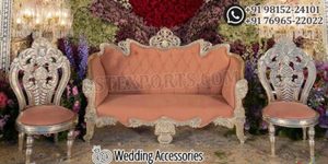 Ensemble de canapés et fauteuils de style moghol pour scène de Sangeet, canapé romantique pour mariés, design de luxe, mobilier de mariage USA - Product Image 5