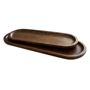 Oval Wooden <b>Tray</b> For Desserts, Chocolate, Decorative <b>Serving</b> Board, Eco-Friendly Cheese Board, Vietnam Wood Craft Manufacturer - Product Image 5