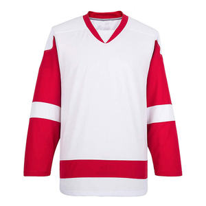 Camiseta Sublimada de Hockey sobre Hielo, Manga Larga, Cuello en V, Poliéster que Absorbe la Humedad, Ropa Deportiva, Corte Regular, Unisex para Adultos - Product Image 2