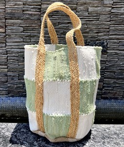 Sac messager bohème personnalisable tendance 2026 pour femme, sac fourre-tout réutilisable en coton et jute de haute qualité, sac de shopping à la mode - Product Image 2