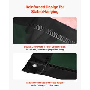 Cortina de Soldadura de Vinilo Resistente al Fuego de 3 Paneles, 6 x 8 Pies, 12 Ruedas, Protección UV de 6 Niveles, Protector de Color Verde Oscuro - Product Image 5