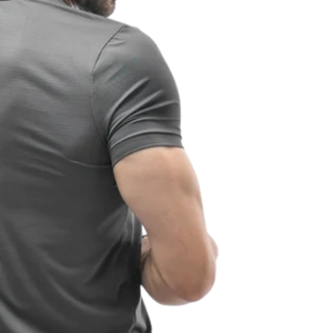 Men's Custom <b>Grey</b> Athletic Performance <b>T</b>-<b>Shirt</b> Lightweight Breathable Stretch Quick Dry Training Gym Sports Tee OEM Activewear - Product Image 5