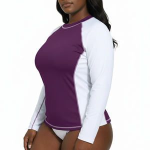 Maillot de compression à manches longues pour femmes, imprimé sur mesure, pour la natation, toutes saisons, pour adultes - Product Image 2