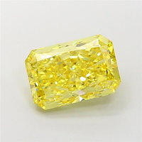 Diamante suelto exclusivo de laboratorio, color amarillo radiante intenso, 4.12 quilates, VS1, corte excelente, certificado IGI, para joyería fina.