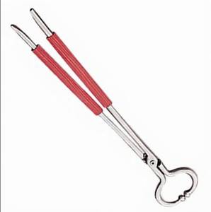 Poignée d'extraction obstétricale réglable et réutilisable en acier inoxydable avec poignée rouge pour l'accouchement des bovins et du bétail - Product Image 1