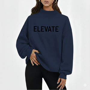 Service OEM Sweat-shirt ample à col montant pour femme, design minimaliste uni, tenue de tous les jours - Product Image 4