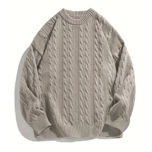 Pull en cachemire de haute qualité pour homme, faible MOQ, chaud et épais, tricot décontracté pour l'hiver - Product Image 1