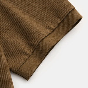 Polo en piqué de coton uni pour homme, manches courtes, respirant, design tricoté décontracté - Product Image 6