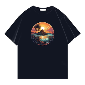 T-shirt en coton tricoté de haute qualité pour hommes, 100% coton, broderie personnalisée, manches courtes, impression numérique, col rond, coupe classique - Product Image 2