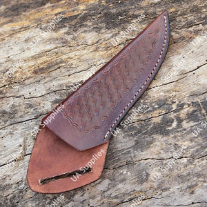 Funda de Cuero Genuino Cosida a Mano de Alta Calidad para Cuchillo, con Presilla para Cinturón, para Caza y EDC, Personalizable, Bajo MOQ, Directo de Fábrica OEM - Product Image 2