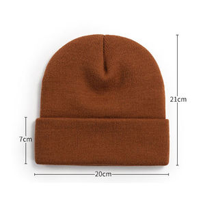Premium Quality Custom Design Acrylic Digital Knitted Skullies Beanie Hats Knitted Unisex Adults <b>Ski</b> Common Fabric Feature - Product Image 6