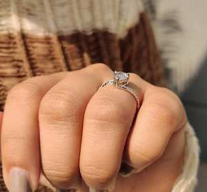 Anillo de Compromiso de Diamante Moissanite al por Mayor, 1 Quilate, Corte Pera, Sin Níquel, Sin Plomo, Plata, Anillo de Boda Clásico para Mujer - Product Image 4