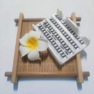 Cils individuels 20D 30D faits à la main, effet duveteux, en cheveux synthétiques, thermocollés, sans nœuds, avec logo personnalisé, couleur foncée - Product Image 2