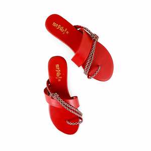 Maroon Casual Mujer Flats CL1920 Chappal - Product Image 1