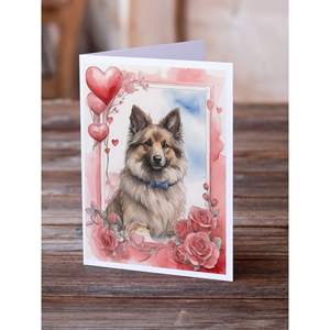 Belgian Tervuren Valentine Roses A7 <b>Greeting</b> <b>Cards</b> Pack of 8 Blank <b>Note</b> <b>Cards</b> with Envelopes Whimsical 5x7 Size - Product Image 2