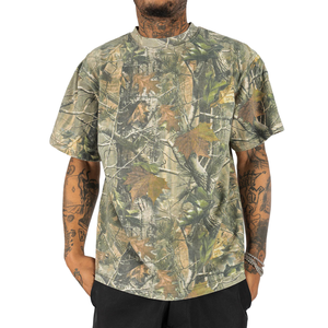 Camiseta Oversize para Hombre, Estilo Pakistaní, de Gran Venta, Holgada, de Poliéster/Algodón, Ecológica, Diseño con Estampado de Jungla, Moda Urbana - Product Image 1