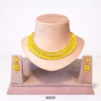 Ensemble collier et boucles d'oreilles en cuivre plaqué or 24 carats, style vintage d'inspiration italienne, expédié directement aux États-Unis, France, Espagne, Turquie, Comores