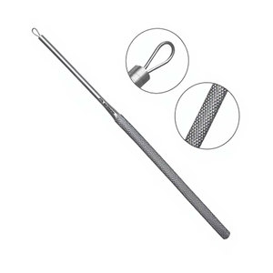 <b>Ear</b> Loop Curette 6.5 Inch Stainless Steel <b>Ear</b> Wax Removal <b>Cleaning</b> <b>Tool</b> Reusable Double Ended <b>Ear</b> <b>Cleaning</b> Instrument Profession - Product Image 1