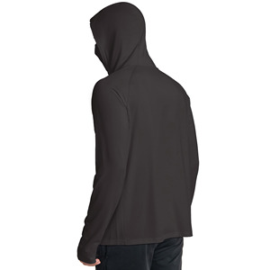 Custom Logo Men's UPF 50 100% Polyester Lightweight Quick Dry Breathable Long Sleeve Thumb Hole <b>Mesh</b> Vented Fishing Shirt - Product Image 5