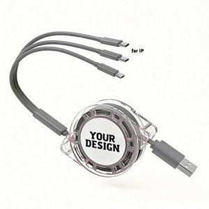 Hot Gift Items 3 in 1 C Multi <b>Charger</b> Retractable Logo Usb Charging Cable for Wholesale Custom Promotional Gifts - Product Image 1