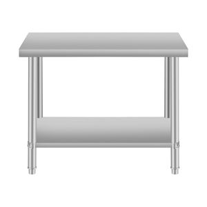 Commercial <b>Work</b> <b>Table</b> 36*24 Stainless Steel Kitchen Prep <b>Table</b> with Under Shelf for Restaurant and Home Use - Product Image 1