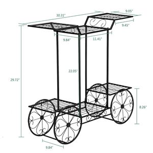 Artisasset Carrello da Giardino a 6 Ripiani Stile Parigino, Espositore per Vasi di Fiori e Piante per Casa, Giardino e Patio - Product Image 6
