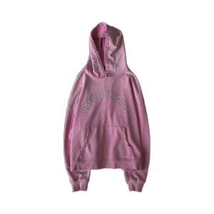 Custom <b>Vintage</b> Acid Wash Pullover <b>Sweatshirt</b> Men's 350g French Terry Embroidered Turn Collar Long Sleeve Oversized Crewneck - Product Image 1