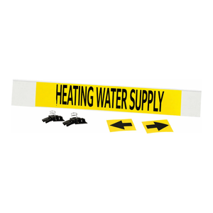 Marcador de Tuberías Brady de Alto Rendimiento para Suministro de Agua Caliente, Flexible, para Tuberías Industriales y de Construcción - Product Image 1