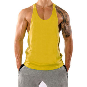 Camiseta sin mangas de algodón 100% para hombre, personalizada, tallas grandes, con aberturas profundas en los brazos y dobladillo curvo - Product Image 5